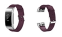 Posh Tech Unisex Fitbit Charge 2 Purple Genuine Leather Watch Replacement Band